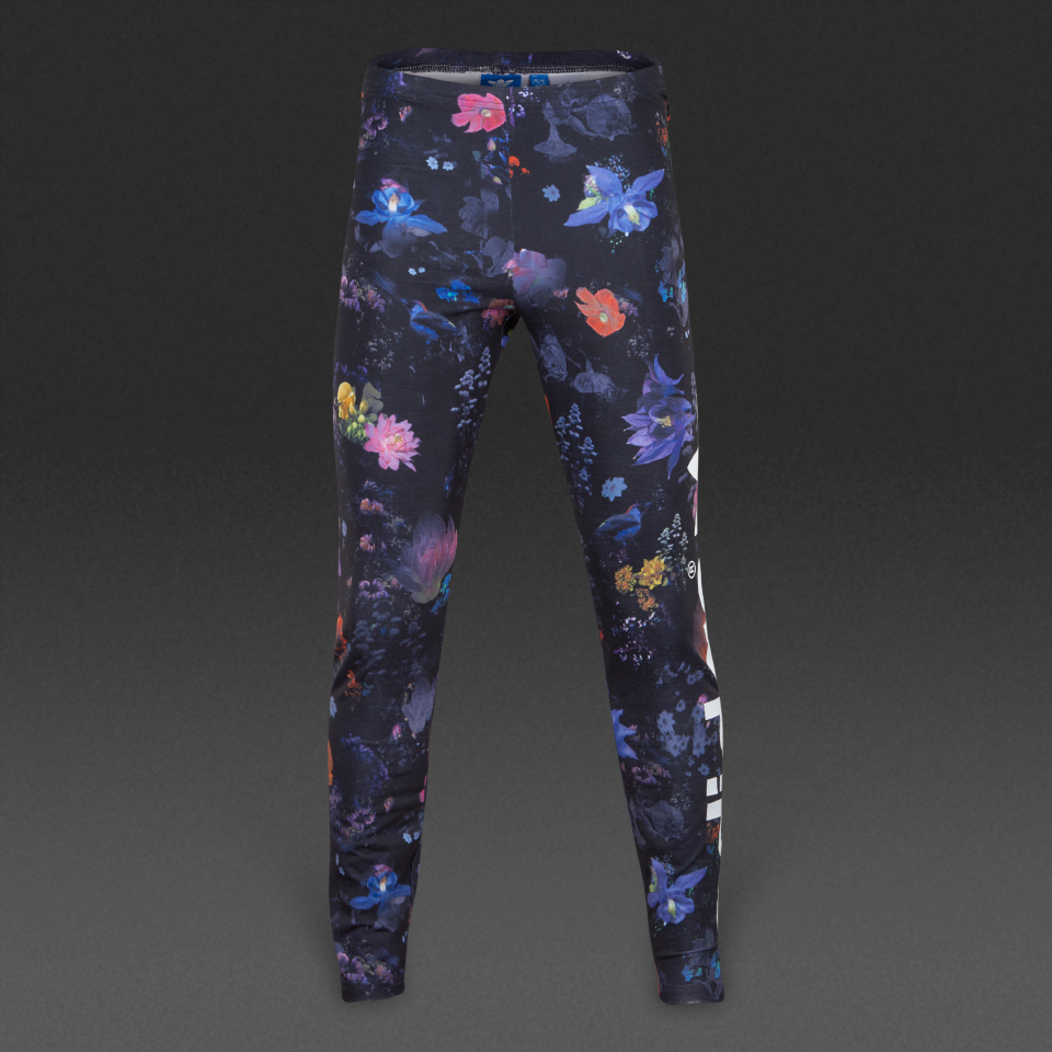Adidas Originals Basketball Allover Print Leggings Multicolor / White for Girls